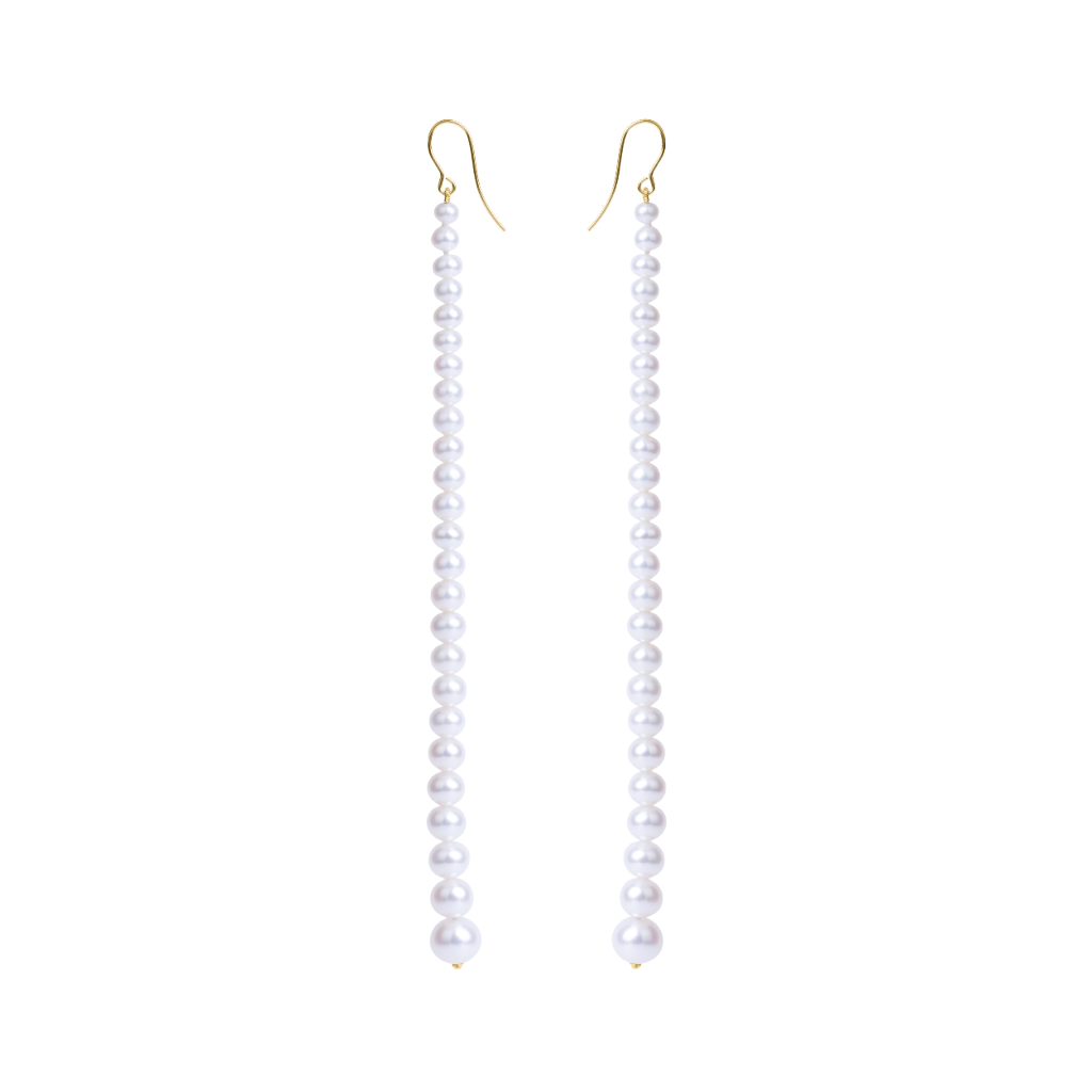 NATURAL PEARL SHOULDER DUSTER EARRINGS