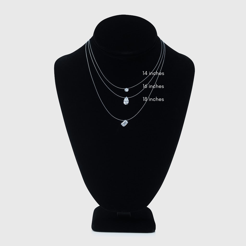 Pear Shaped “Naked” Diamond Pendant
