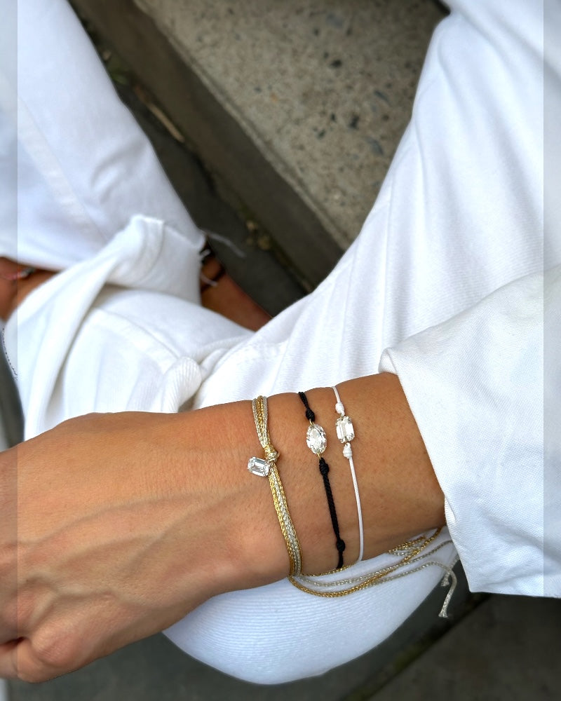 2 Carat Emerald Cut Diamond Thread Bracelet