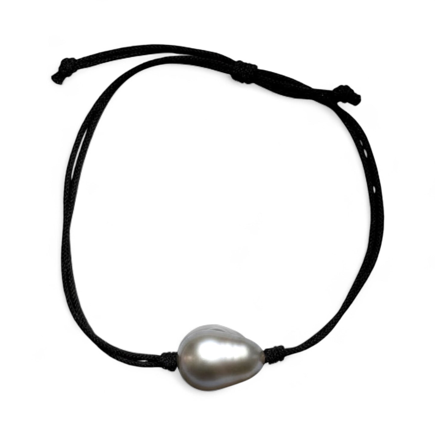 BLACK TAHITIAN PEARL THREAD BRACELET