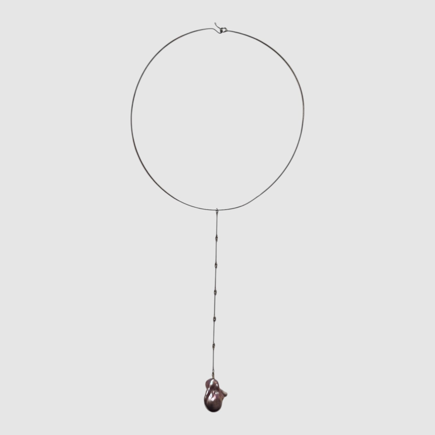 STERLING SILVER BAROQUE PEARL NECKLACE