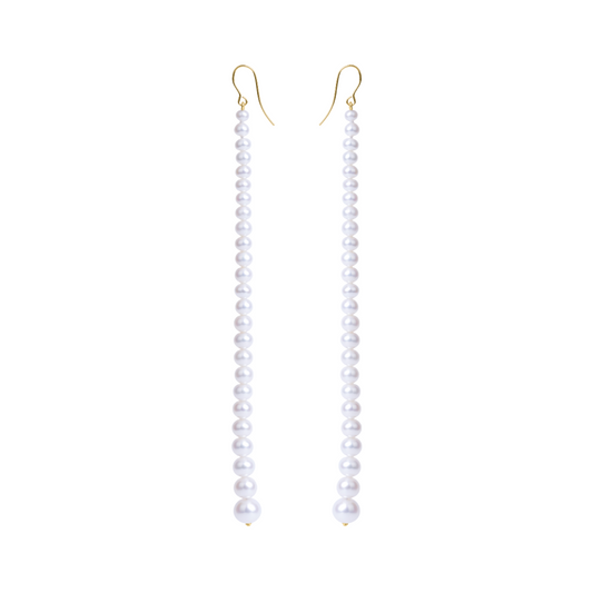 NATURAL PEARL SHOULDER DUSTER EARRINGS