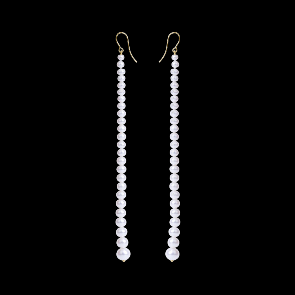 NATURAL PEARL SHOULDER DUSTER EARRINGS