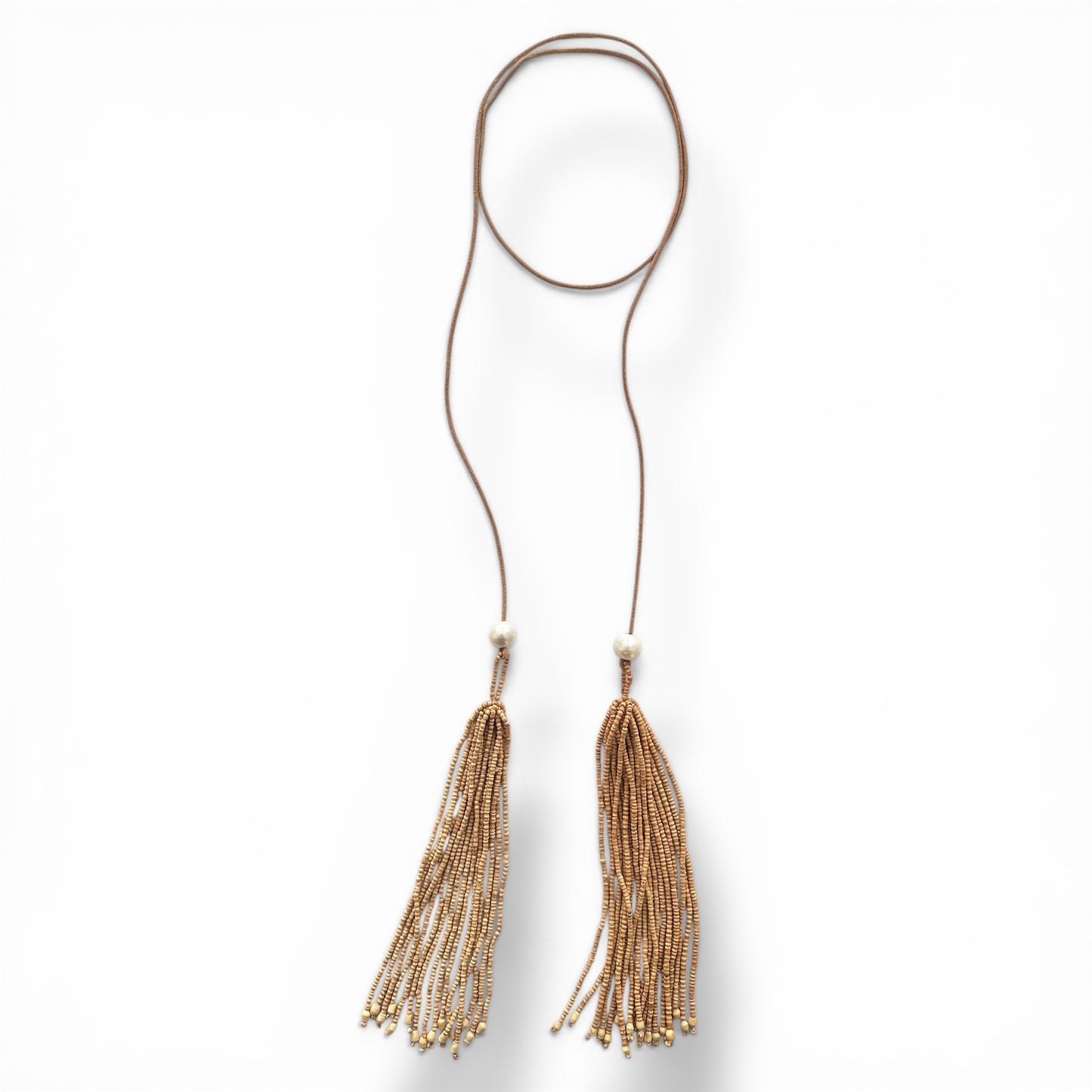 WOOD BEAD LARIAT
