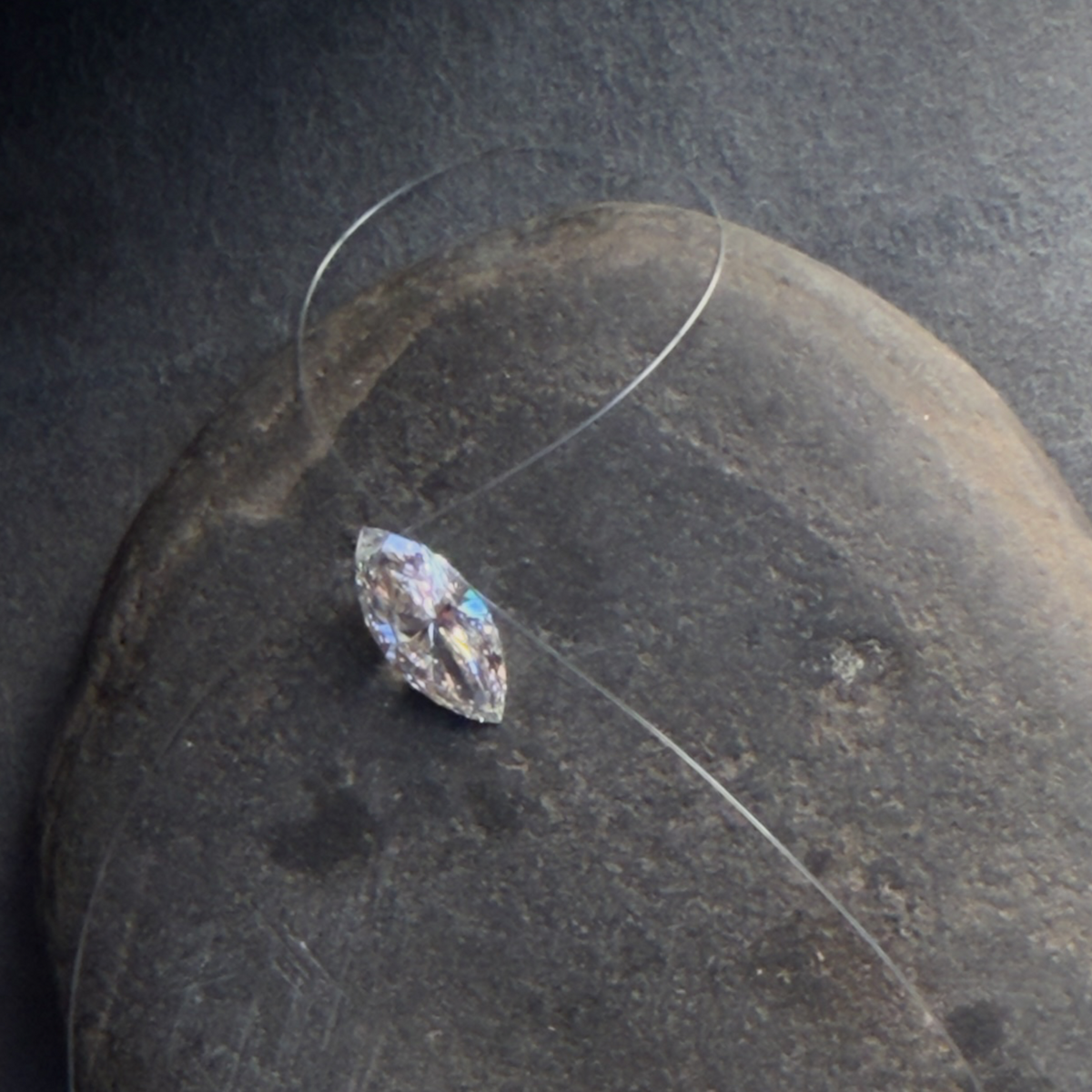 MARQUIS CUT FLOATING DIAMOND NECKLACE