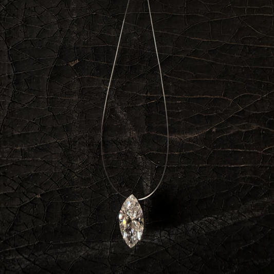 MARQUIS CUT FLOATING DIAMOND NECKLACE