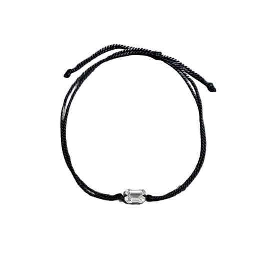 2 Carat Emerald Cut Diamond Thread Bracelet