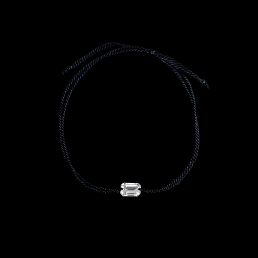 Emerald Cut Diamond Thread Bracelet